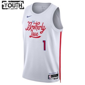 Dječji NBA Dres Philadelphia 76ers James Harden 1 Nike 2022-23 City Edition Bijela Swingman